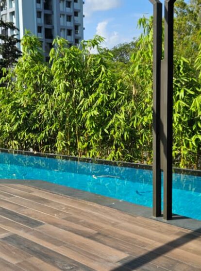 a villa pool at Kundanoor…
