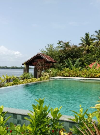 a villa pool at Aarattupuzha.